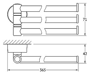 Полотенцедержатель тройной FBS Nostalgy 37 NOS 045 купить в интернет-магазине сантехники Sanbest