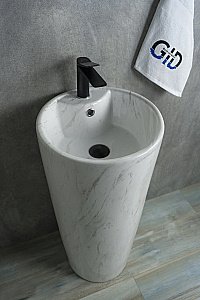 Раковина напольная Gid Autonomo 40 Nb131wgs 81115 белый мрамор купить в интернет-магазине Sanbest
