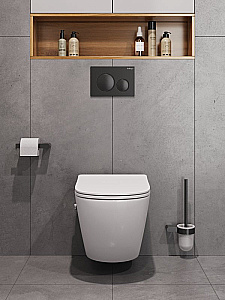 Унитаз подвесной BelBagno Marino BB7026CH-TOR-BS/SC белый, с функцией биде и смесителем, безободковый, с крышкой микролифт, слив-торнадо купить в интернет-магазине Sanbest