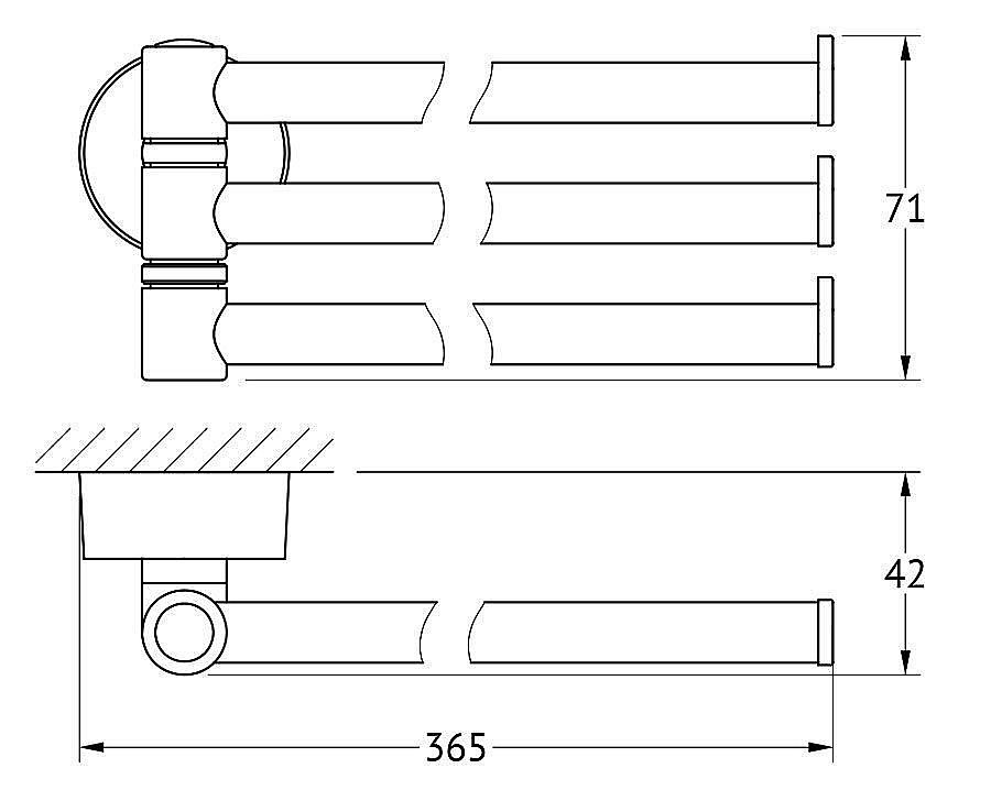 Полотенцедержатель тройной FBS Nostalgy 37 NOS 045 купить в интернет-магазине сантехники Sanbest