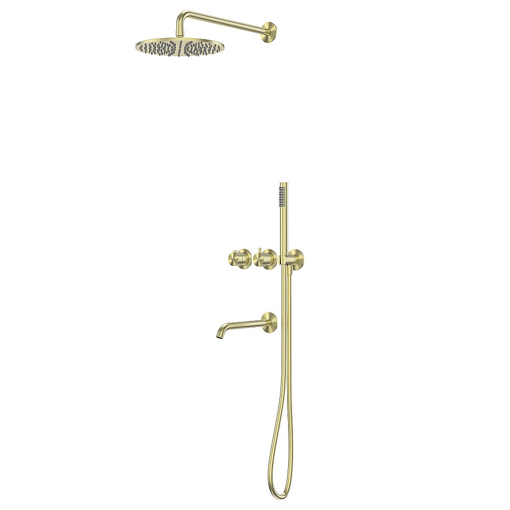 Душевая система Abber Wasser Kreis 316 AF8150BG брашированное золото купить в интернет-магазине сантехники Sanbest
