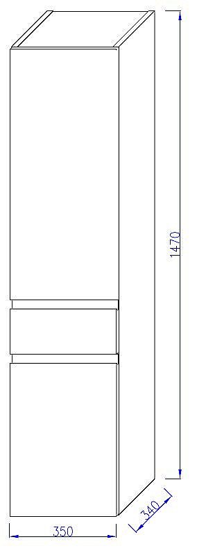Пенал Jacob Delafon Madeleine 35 матовый белый для ванной в интернет-магазине сантехники Sanbest