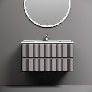 Тумба с раковиной Sancos Snob T 90 SNT90SM серая матовая для ванной в интернет-магазине Sanbest