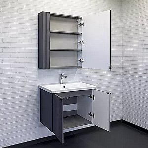 Тумба с раковиной Comforty Лима-70П 70 00-00015478 антрацит для ванной в интернет-магазине Sanbest