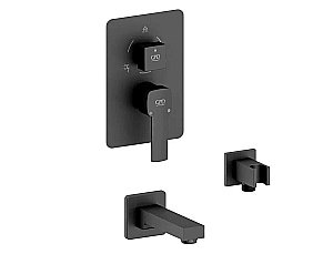 Смеситель для душа GPD Pedra Colored MCA160-S черный купить в интернет-магазине сантехники Sanbest