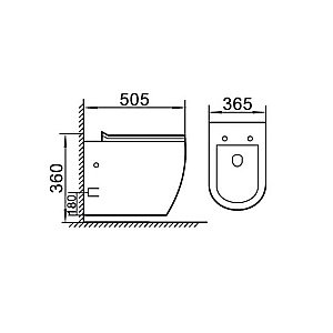 Унитаз подвесной Caprigo Modern Vittoria V-1003 безободковый, с крышкой микролифт купить в интернет-магазине Sanbest