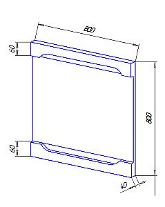 Зеркало Loranto Арфа CS00044639 80х80 в ванную от интернет-магазине сантехники Sanbest