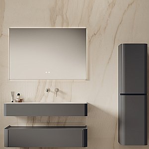 Тумба с раковиной Vincea Caprise 120 VMC-4CA120MG/VCB-4CA120MWG серый матовый для ванной в интернет-магазине Sanbest