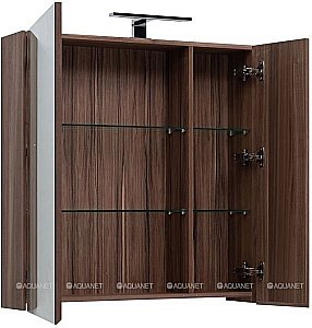 Зеркальный шкаф Aquanet Нью-Йорк 85 орех купить в интернет-магазине сантехники Sanbest