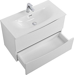 Тумба с раковиной BelBagno MARINO-CER-MINI-800-2C-SO-BO-P Bianco Opaco для ванной в интернет-магазине Sanbest