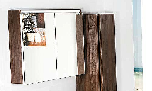 Зеркальный шкаф Armadi Art Vallessi дуб темный фактурный 100 купить в интернет-магазине сантехники Sanbest