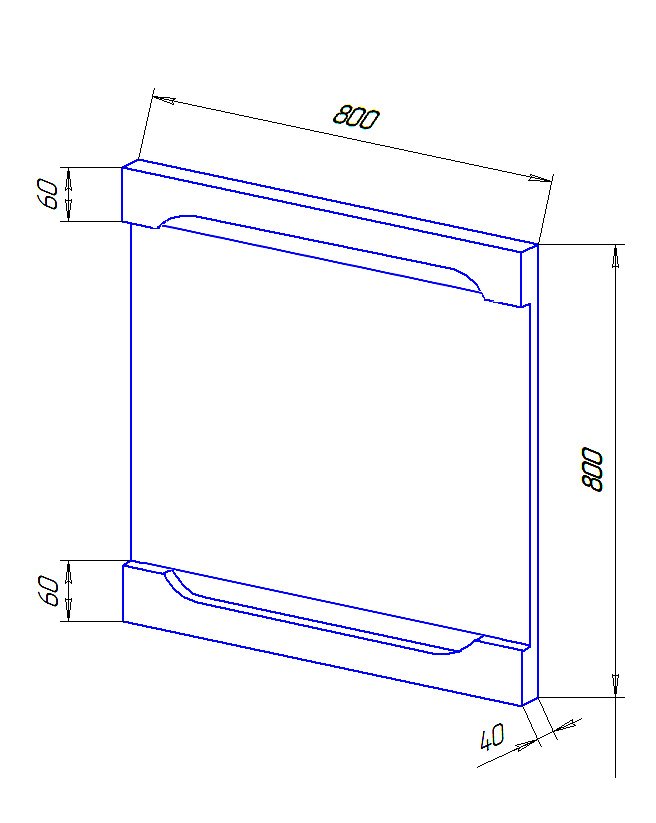 Зеркало Loranto Арфа CS00044639 80х80 в ванную от интернет-магазине сантехники Sanbest