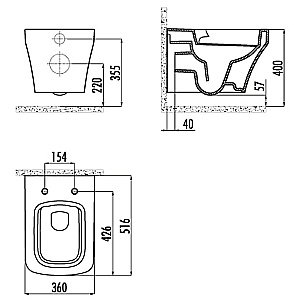 Унитаз подвесной Creavit Solo SO321-00CB00E-0000 белый, функция биде, безободковый купить в интернет-магазине Sanbest