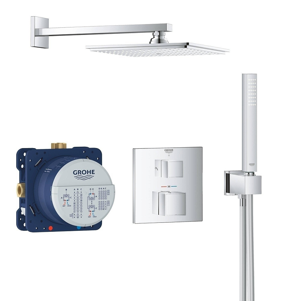 Душевая система Grohe Grohtherm Cube 34741000 купить в интернет-магазине сантехники Sanbest