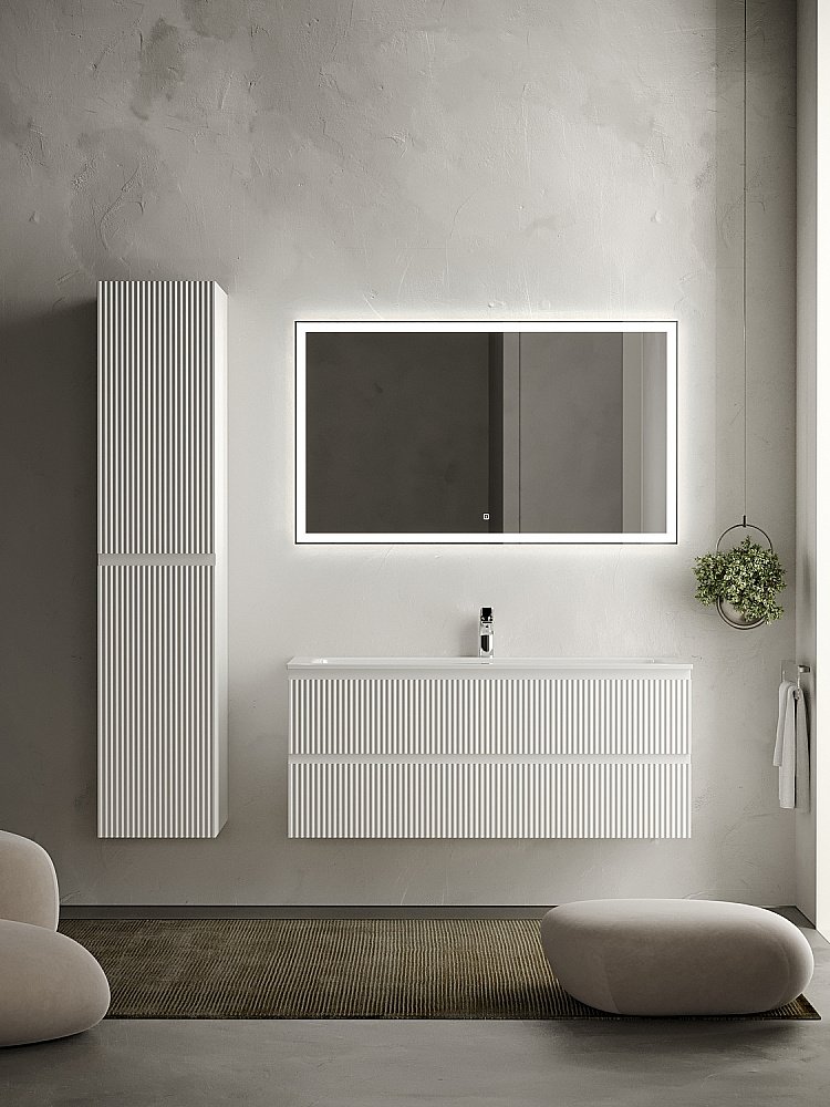 Тумба с раковиной Sancos SNOB R SNR120W Bianco для ванной в интернет-магазине Sanbest