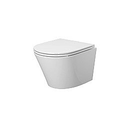 Унитаз подвесной Ambassador Ritz 233K19004RS безободковый, с крышкой микролифт, белый купить в интернет-магазине Sanbest