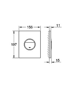 Кнопка для инсталляции Grohe Ondus 38766000 хром купить в интернет-магазине сантехники Sanbest