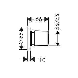Вентиль Hansgrohe Trio/Quattro CM 31677000 купить в интернет-магазине сантехники Sanbest
