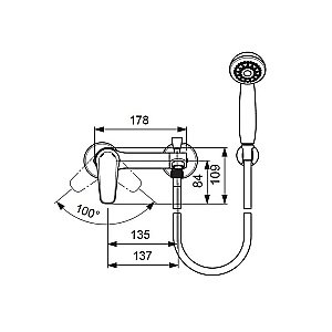 Смеситель для ванны Vidima BALANCE BA267AA купить в интернет-магазине сантехники Sanbest