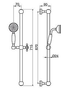 Душевой гарнитур Cezares OLIMP-SD-02 бронза купить в интернет-магазине сантехники Sanbest