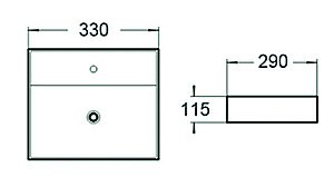 Раковина накладная SantiLine 33 SL-2001 белая купить в интернет-магазине Sanbest