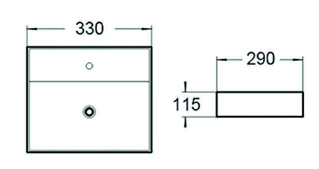 Раковина накладная SantiLine 33 SL-2001 белая купить в интернет-магазине Sanbest