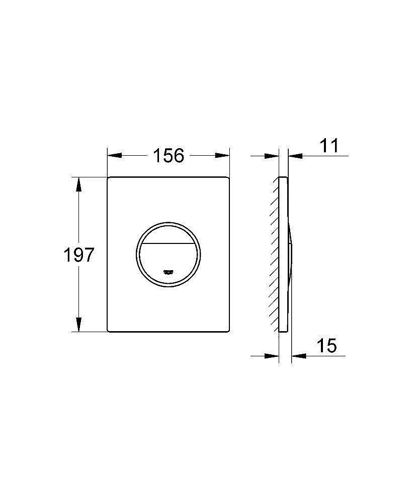 Кнопка для инсталляции Grohe Ondus 38766000 хром купить в интернет-магазине сантехники Sanbest