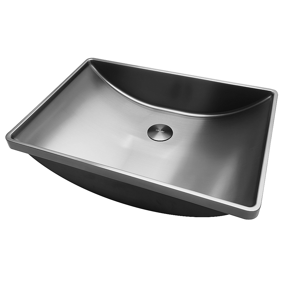 Раковина врезная сверху ABBER Wasser Kreis 51 AF2404GM оружейная сталь купить в интернет-магазине Sanbest