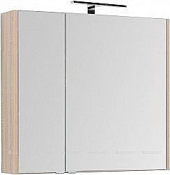 Зеркальный шкаф Aquanet Остин 85 дуб сонома купить в интернет-магазине сантехники Sanbest