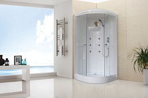 Душевая кабина Royal Bath RB90HK2-T 90x90  профиль белый/стекло прозрачное купить в интернет-магазине Sanbest