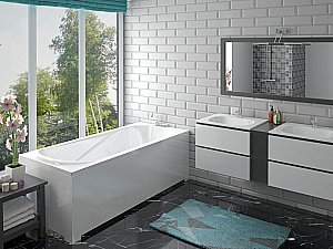 Ванна Эстет ALFA silk 170x75 белая матовая купить в интернет-магазине Sanbest