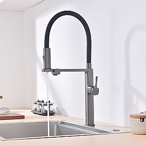 Смеситель для кухни Vincea VKF-119GM вороненая сталь купить в интернет-магазине сантехники Sanbest