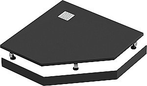 Душевой поддон Good Door Essentia PNT ЛП00277 100x100 черный купить в интернет-магазине Sanbest