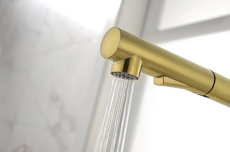 Смеситель для кухни Paulmark Neo Ne214419-LG  светлое золото купить в интернет-магазине сантехники Sanbest