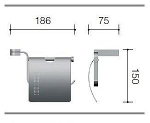 Бумагодержатель с крышкой Schein Allom 226B-2 купить в интернет-магазине сантехники Sanbest