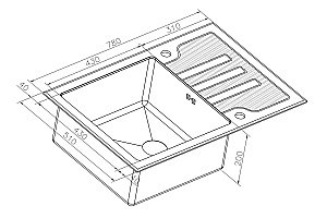 Мойка кухонная Zorg Inox Glass GL-7851 Белая купить в интернет-магазине сантехники Sanbest