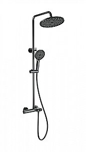 Душевая система с термостатом WONZON & WOGHAND MUSE Corno, Темный графит (WW-B2091-A-BGG) купить в интернет-магазине сантехники Sanbest