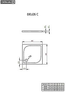 Душевой поддон Radaway Delos C SDC1010-01 100х100 белый купить в интернет-магазине Sanbest