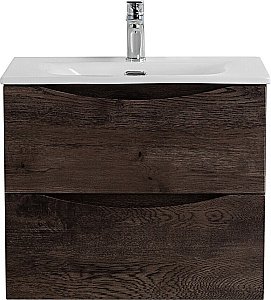 Тумба с раковиной BelBagno MARINO-CER-N-700-2C-SO-RNG-P Rovere Nature Grigio для ванной в интернет-магазине Sanbest