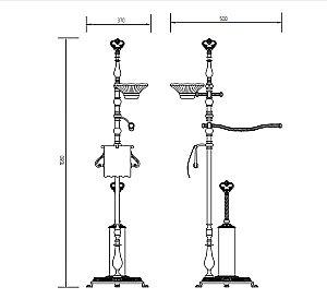 Стойка для ванной Migliore Elisabetta ML.ELB-60.144.DO золото купить в интернет-магазине сантехники Sanbest