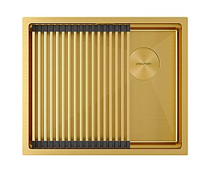 Кухонная мойка Paulmark NEXT-PRO 58 PM705845-BG брашированное золото купить в интернет-магазине сантехники Sanbest