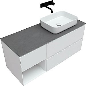 Тумба с раковиной Allen Brau INFINITY 1.21007.WM 120 R белая матовая для ванной в интернет-магазине Sanbest