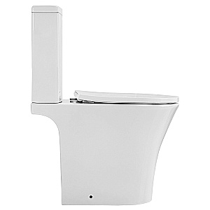 Унитаз напольный Azario Vise AZ-1343BT белый, безободковый, с бачком, с крышкой микролифт купить в интернет-магазине Sanbest