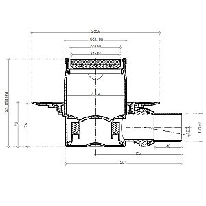 Душевой трап Pestan Confluo Standard 13000125 золото купить в интернет-магазине Sanbest