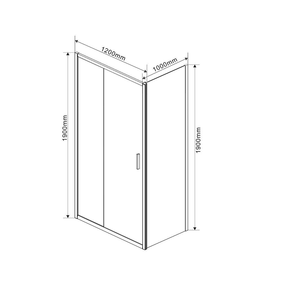 Душевой уголок Vincea Garda VSR-1G1012CH 120x100 купить в интернет-магазине Sanbest