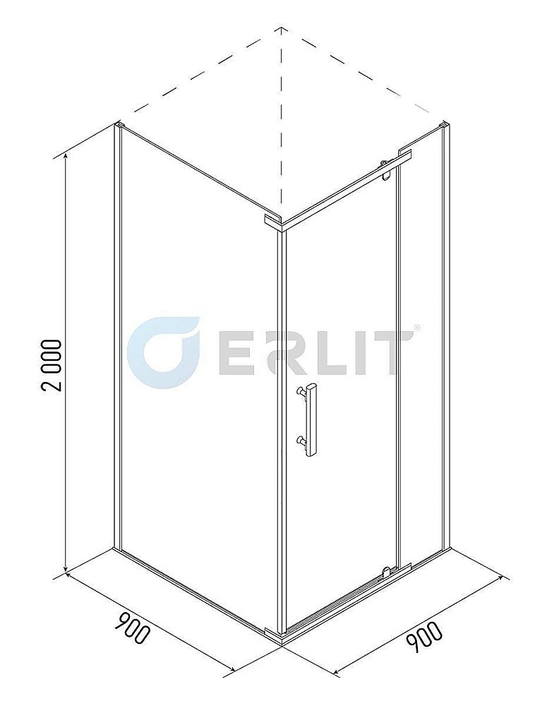 Душевой уголок Erlit Comfort ER 10109H 90x90 купить в интернет-магазине Sanbest