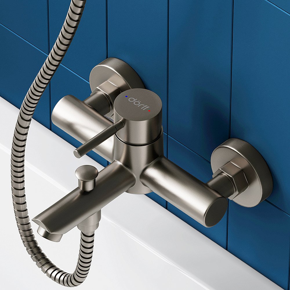 Смеситель для ванны Dorff Logic D3010000SS сталь купить в интернет-магазине сантехники Sanbest