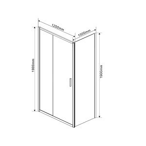 Душевой уголок Vincea Garda VSR-1G1012CH 120x100 купить в интернет-магазине Sanbest