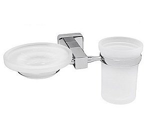 Держатель со стаканом и мыльницей WasserKRAFT Lippe K-6526 купить в интернет-магазине сантехники Sanbest