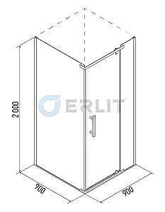 Душевой уголок Erlit Comfort ER 10109H 90x90 купить в интернет-магазине Sanbest